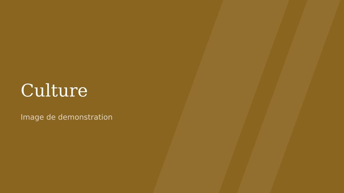 Illustration de démonstration pour la rubrique Culture